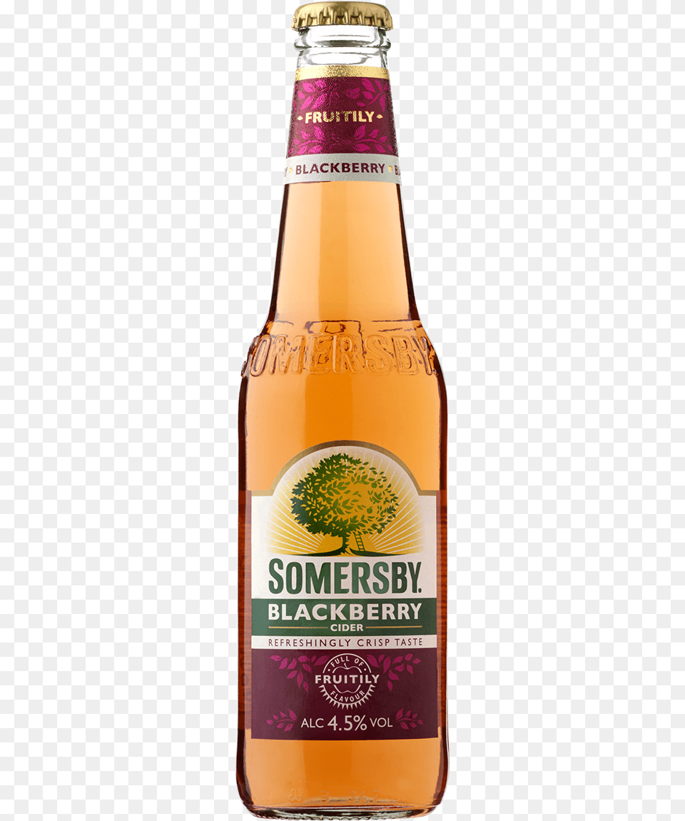 Somersby Blackberry, Alcohol, Beer, Beer Bottle, Beverage Free Png Download