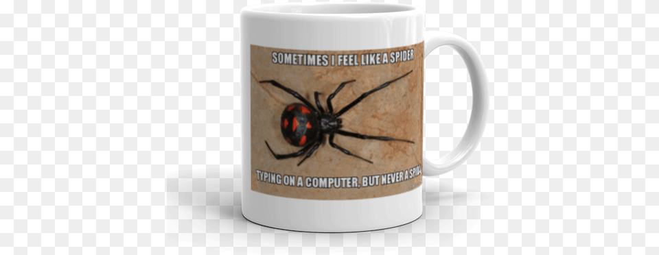 Sometimes I Feel Like A Spider Typing Viuda Negra En Yucatan, Animal, Invertebrate, Cup, Black Widow Free Png Download