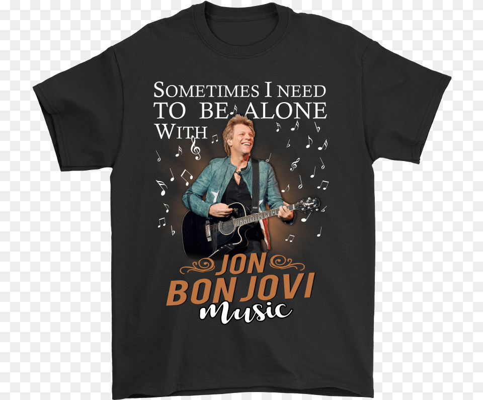 Sometimes I Need To Be Alone With Jon Bon Jovi Music Wonder Woman Logo Shirt Teachers, Clothing, Guitar, Musical Instrument, T-shirt Png Image