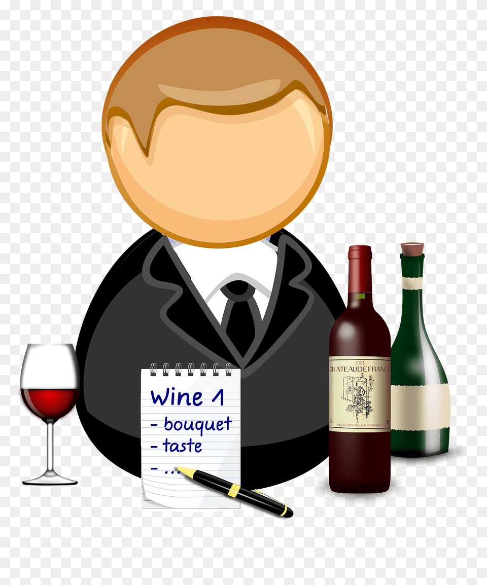 Sommelier Wine Steward Clipart, Alcohol, Beverage, Bottle, Liquor Free Png Download