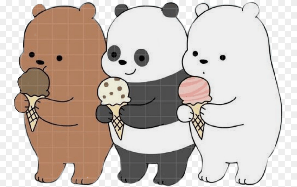 Somososos Kawaii Icecream Helado Bears Osos Bear We Bare Bears Background, Cream, Dessert, Food, Ice Cream Png Image
