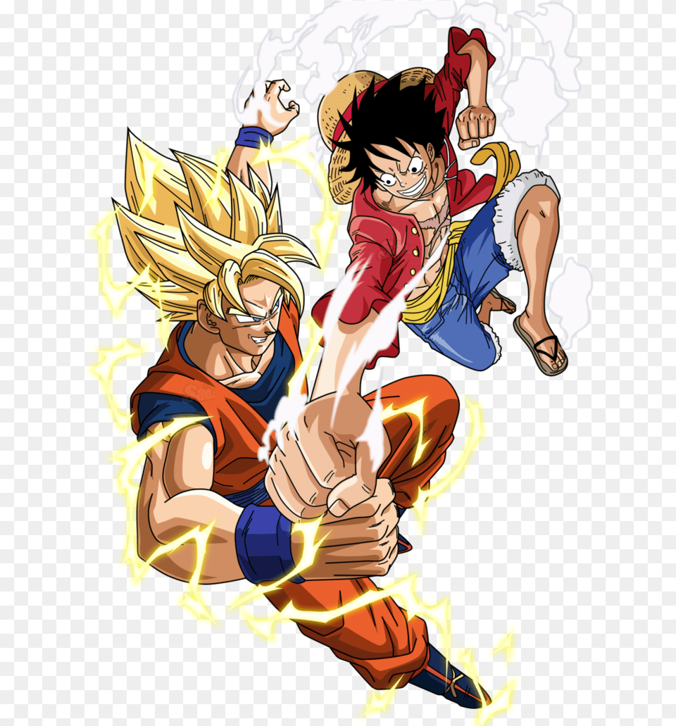 Son Goku And Luffy, Book, Comics, Publication, Face Png