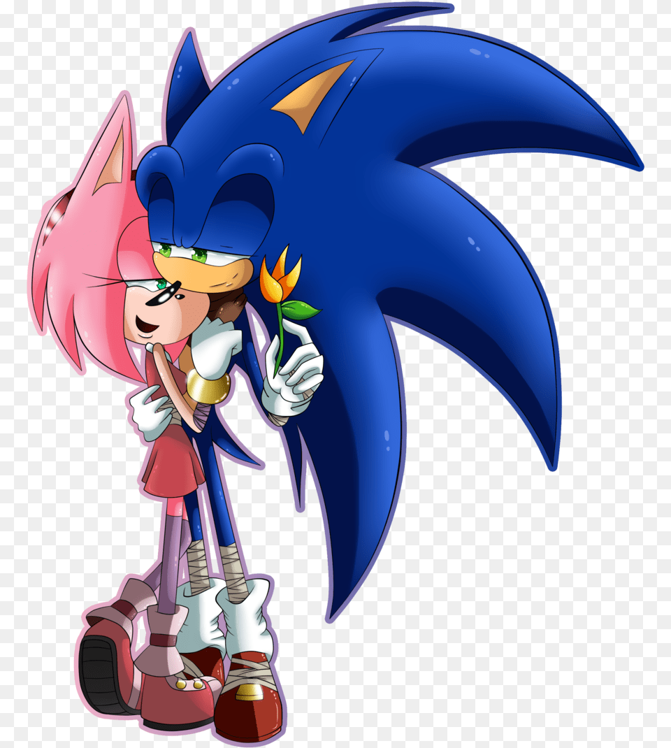 Sonamy Boom San Valentine By Silverthehedgehogyes On Sonic Day, Book, Comics, Publication, Baby Free Png