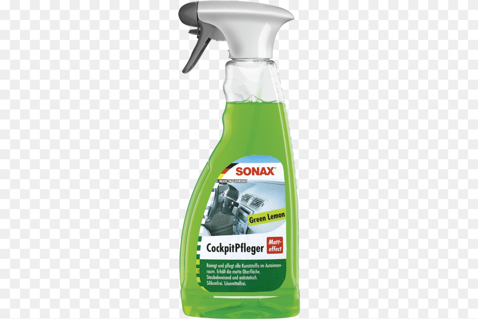 Sonax Cockpit Spray Matt Effect Green Lemon Sonax Cockpit Spray Matt Effect Green Lemon 169 Fl, Cleaning, Person, Bottle, Shaker Free Png