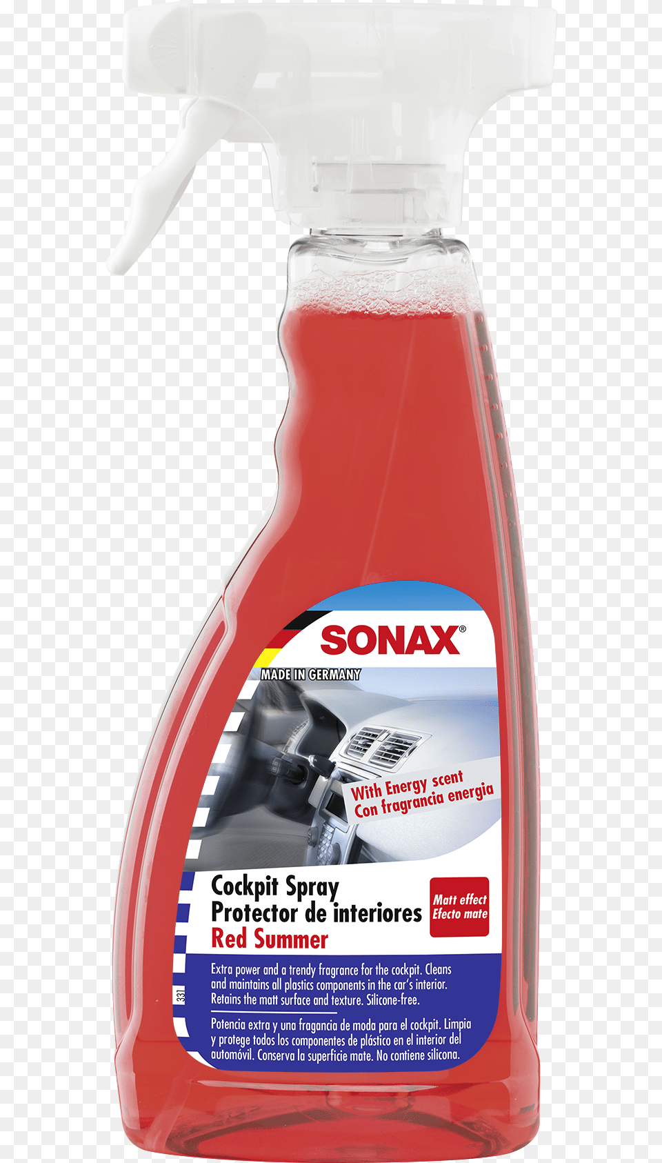 Sonax Cockpit Spray Red Summer Sonax Protector De Plasticos, Cleaning, Person, Tin, Can Free Png