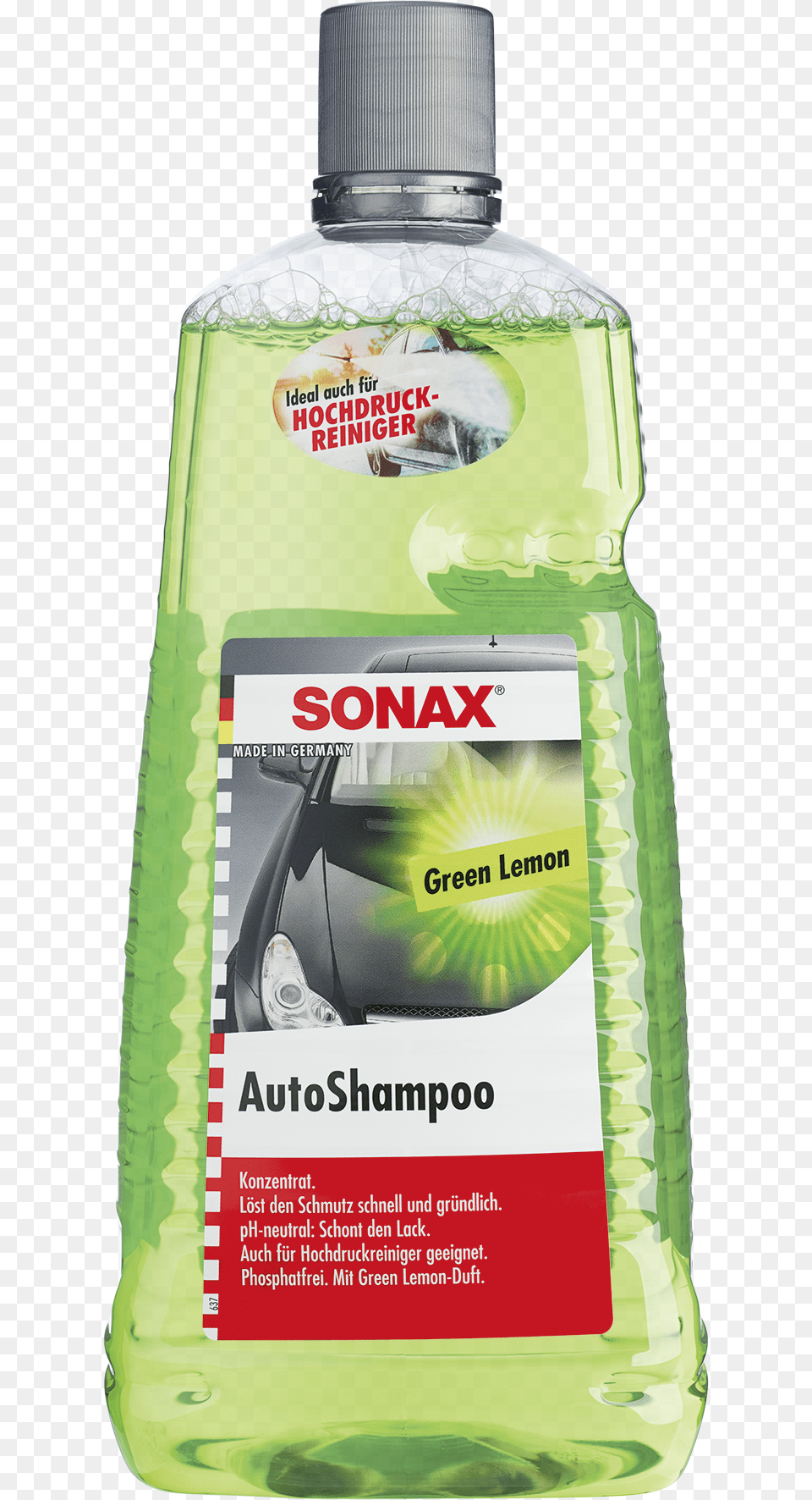 Sonax Green Lemon Shampoo, Bottle, Cosmetics, Perfume Png
