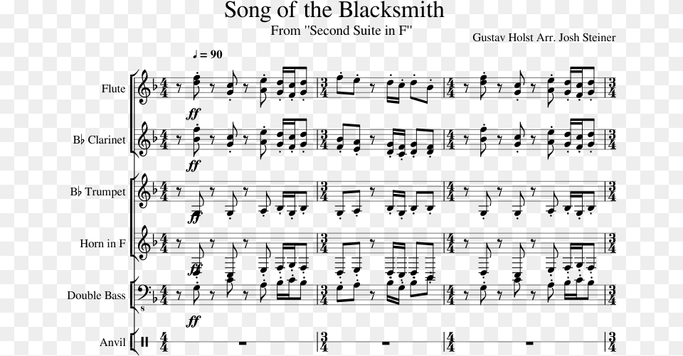 Song Of The Blacksmith Trumpet, Gray Png