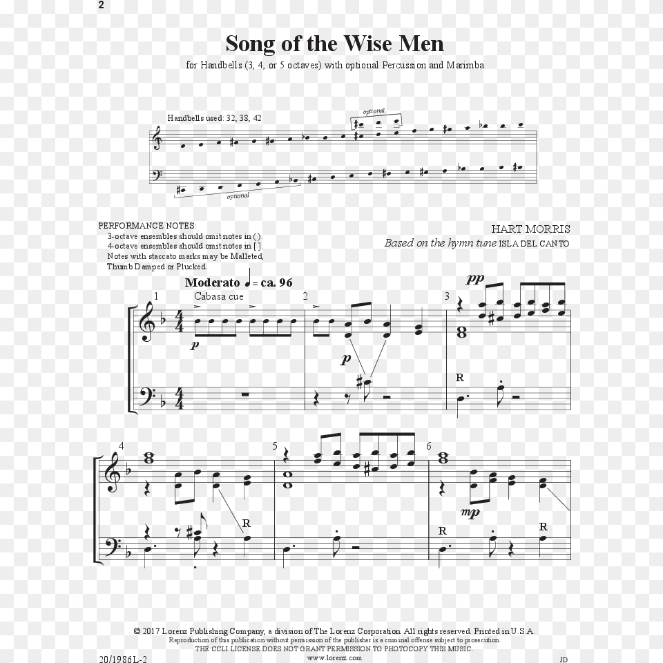 Song Of The Wise Men Thumbnail Sheet Music Free Png Download