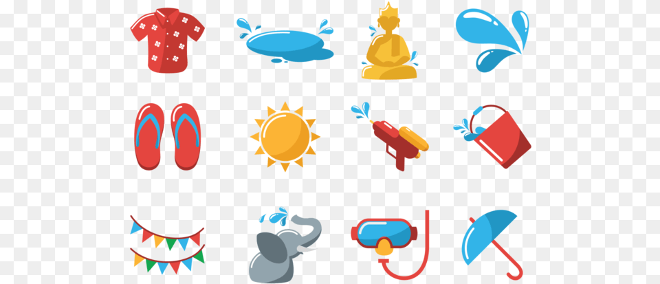 Songkran Vector Icons Songkran Day, Animal, Reptile, Sea Life, Turtle Free Png Download