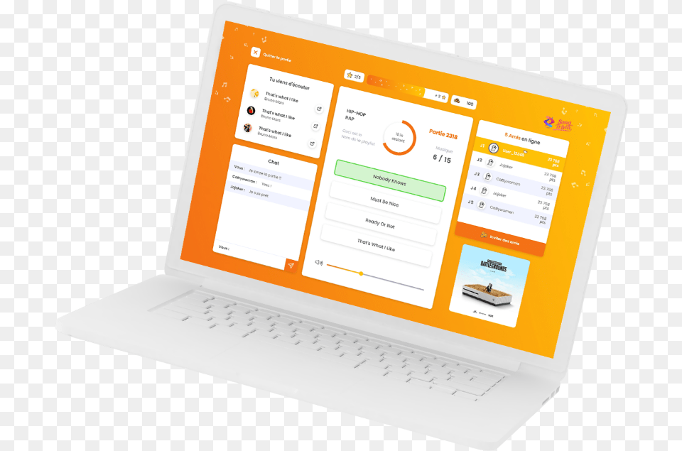 Songtrivia Guess The Song Multiplayer Music Quiz Office Equipment, Computer, Electronics, Laptop, Pc Free Png