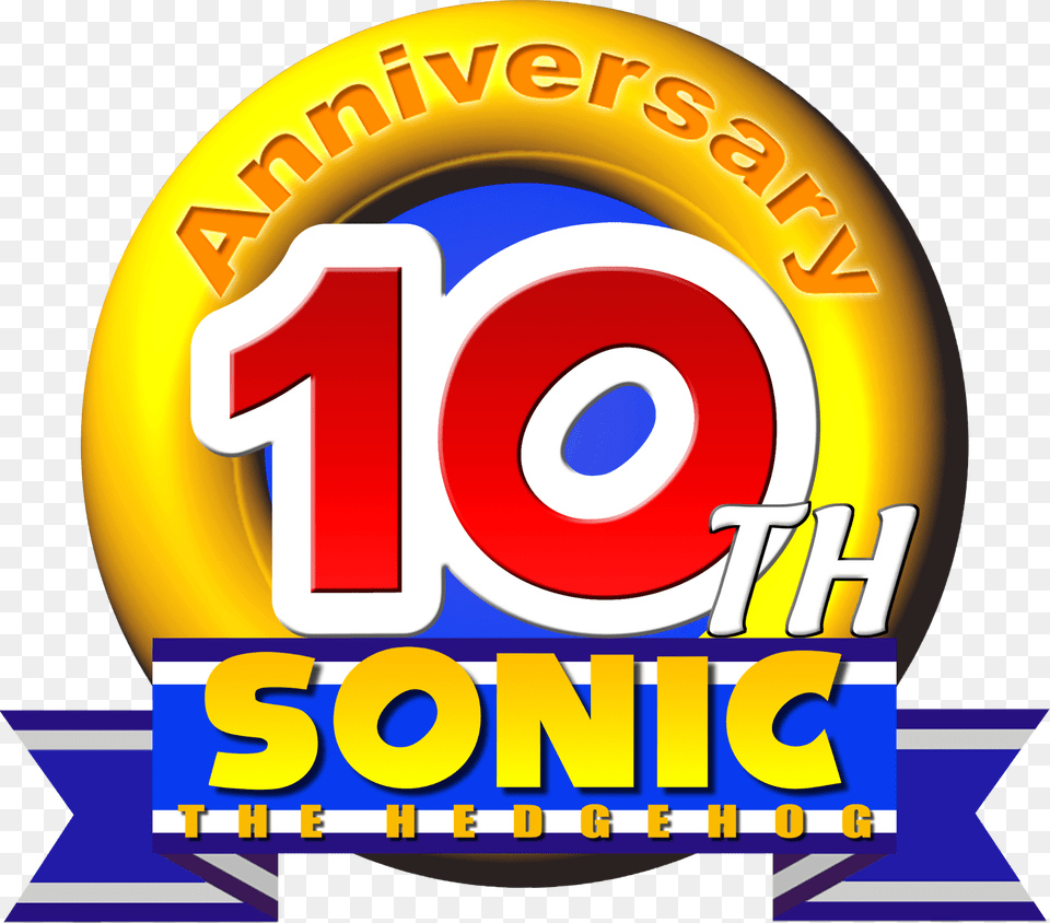 Sonic 10th Anniversary Logo, Text Free Transparent Png