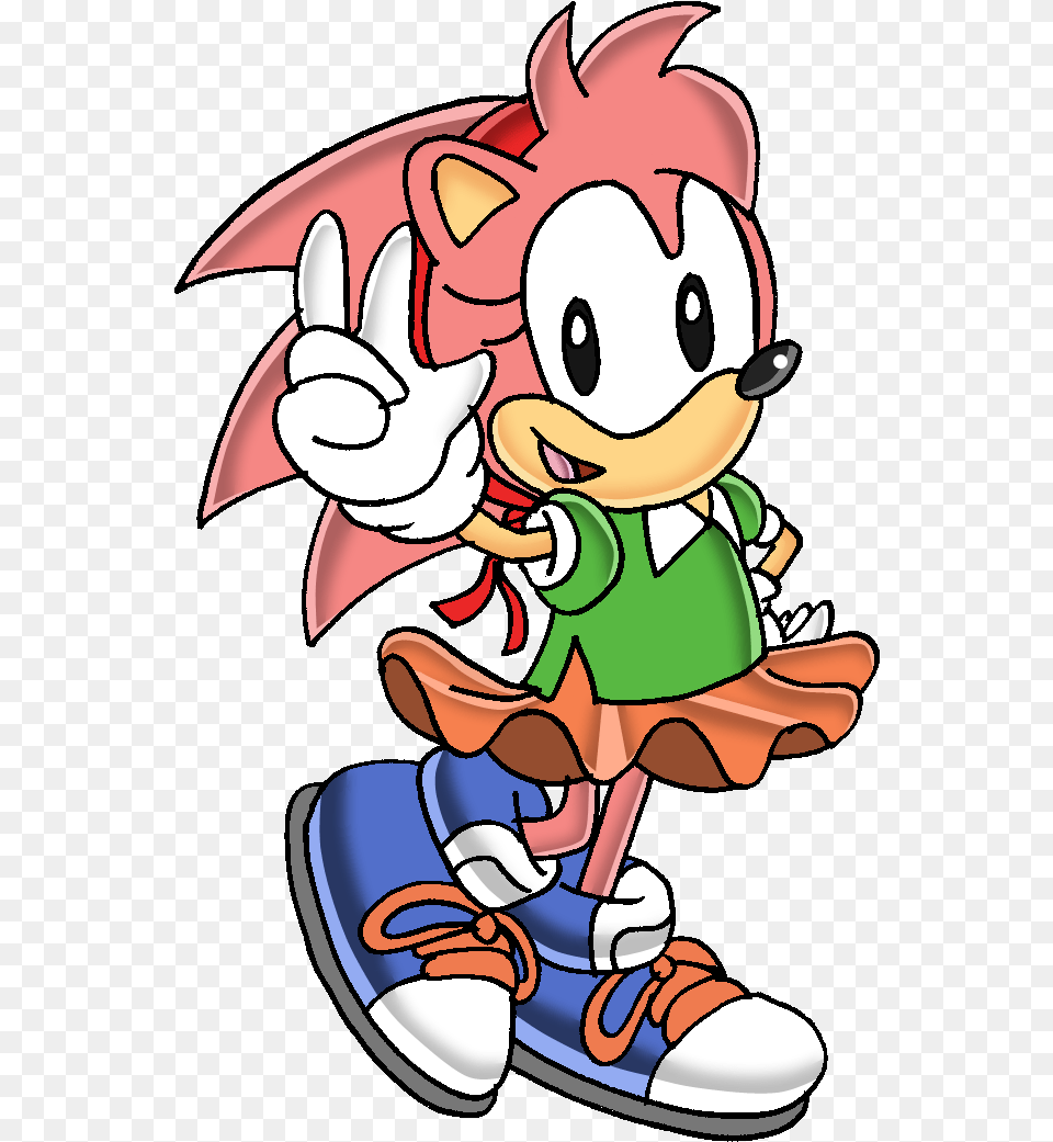 Sonic Amy Rose Classic Image With Classic Amy Rose, Book, Comics, Publication, Baby Png