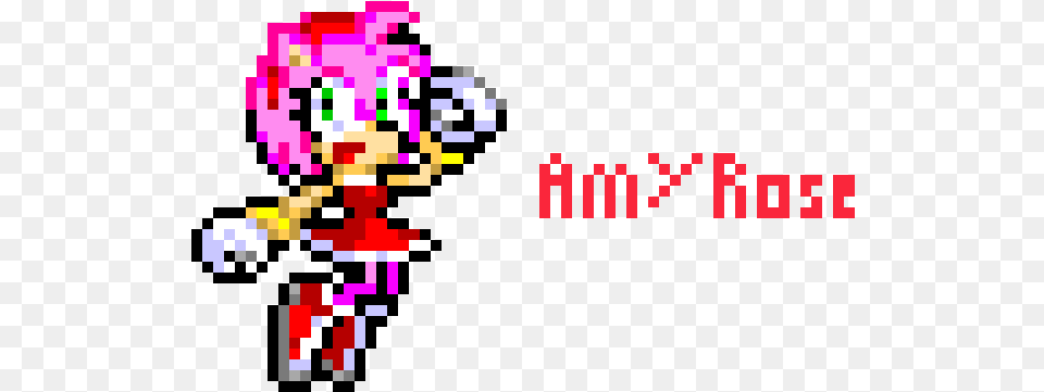 Sonic Amy Rose Pixel Art, Graphics, Qr Code Png