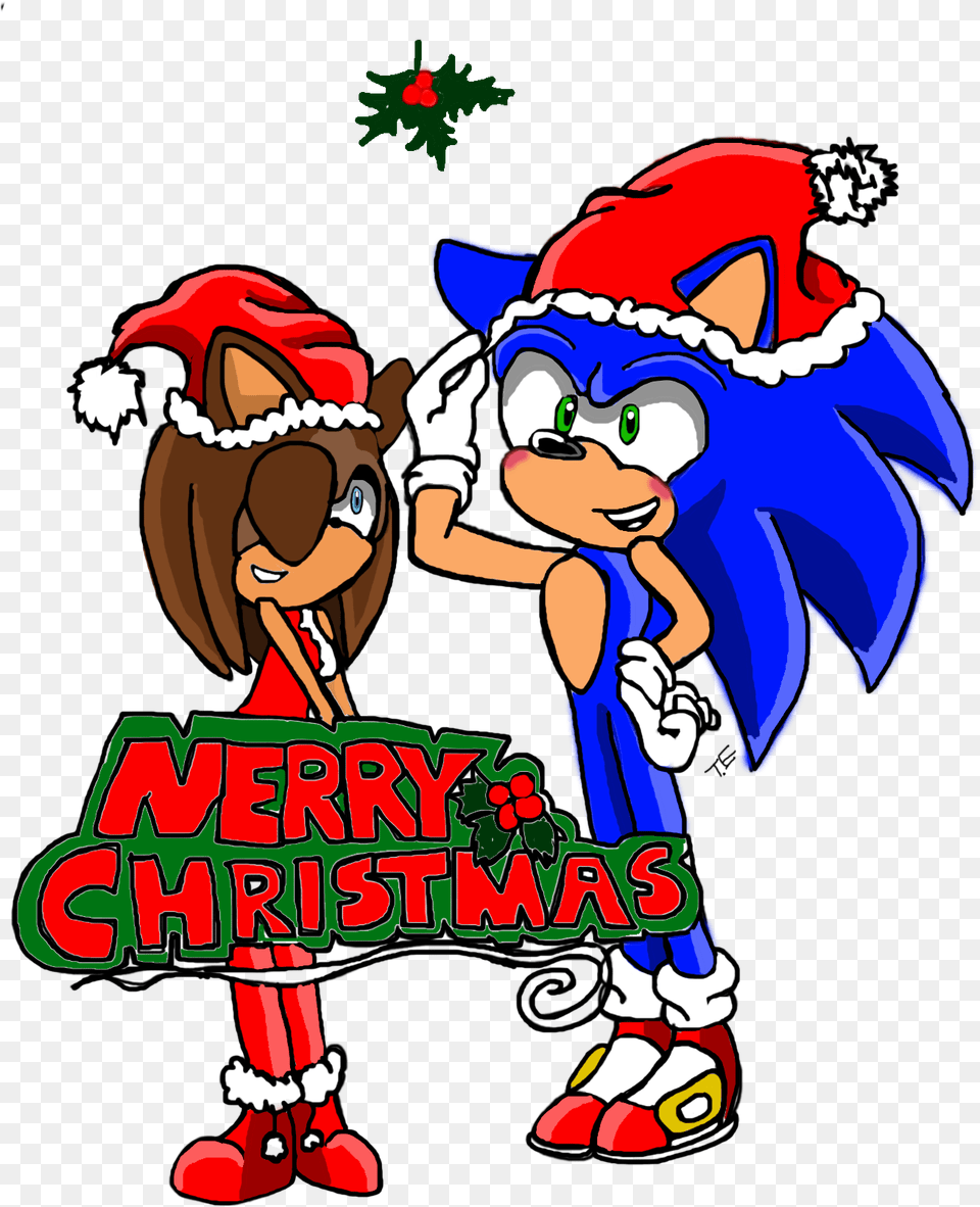 Sonic And Amanda Images Under The Mistletoe Hd Wallpaper Sonic Under The Mistletoe, Book, Comics, Publication, Baby Free Transparent Png