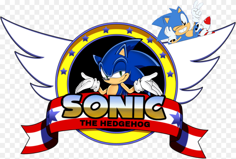 Sonic And Classic Sonic Logo, Baby, Person, Face, Head Png Image