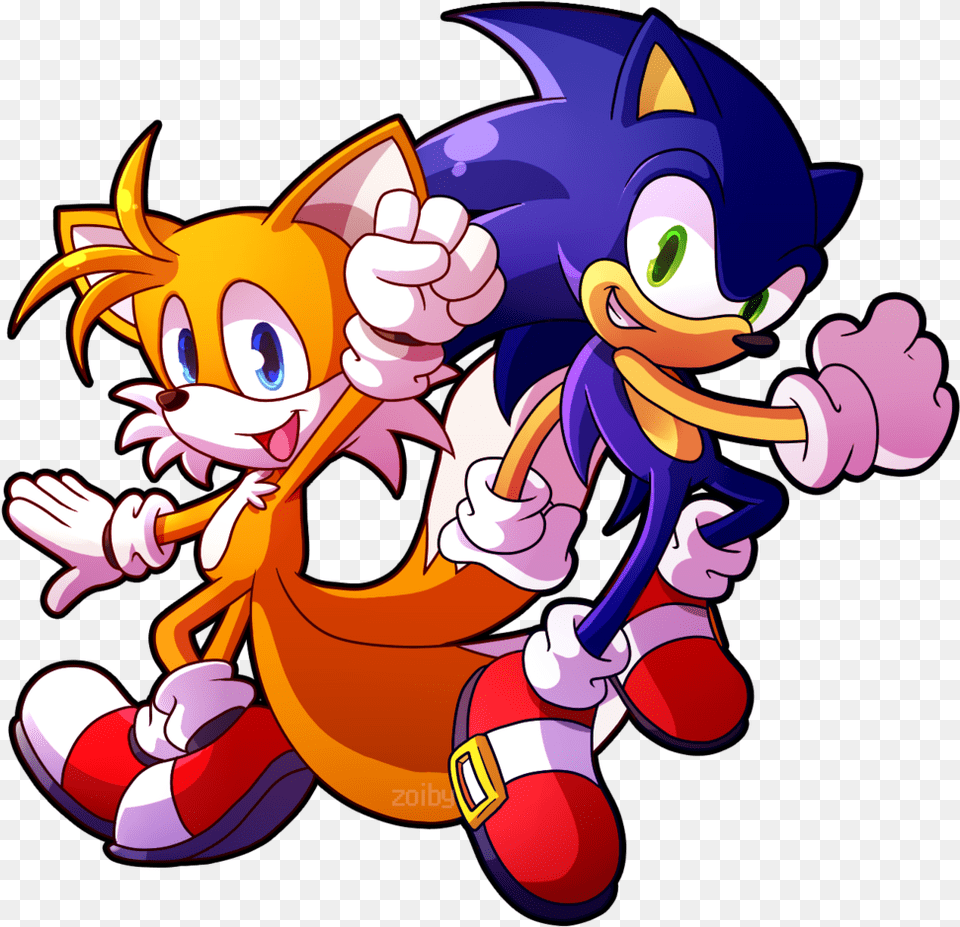 Sonic And Tails, Baby, Person, Cartoon Free Png
