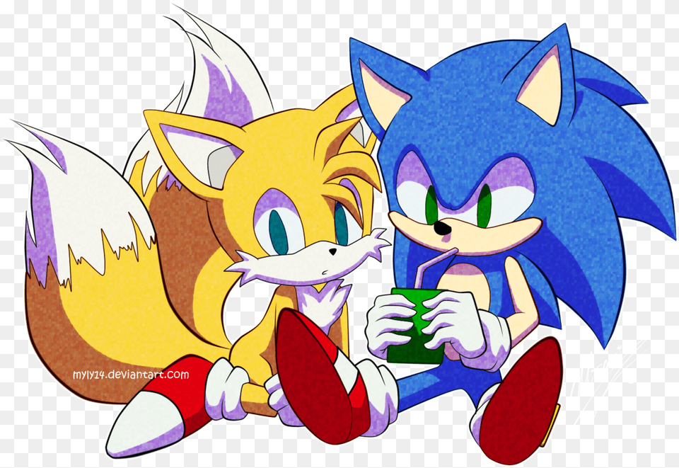 Sonic And Tails By Myly14 Sonic 3 Sonic Fan Art Sonic Sonic And Tails Fanart, Book, Publication, Comics, Animal Png
