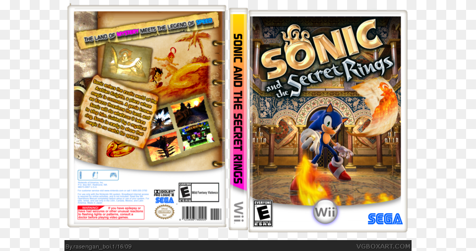 Sonic And The Secret Rings Box Art Cover Sega Sonic And The Secret Rings Nintendo Wii Nintendo, Advertisement, Poster Png