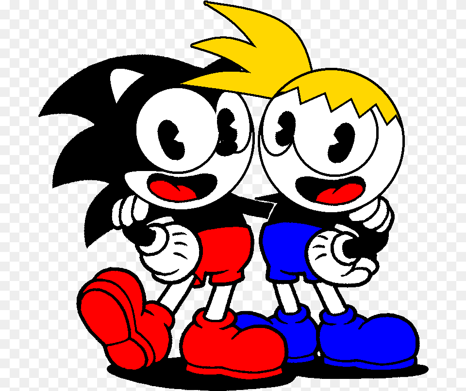 Sonic And Toon Trev Cuphead Edition, Baby, Person, Clothing, Footwear Free Png Download