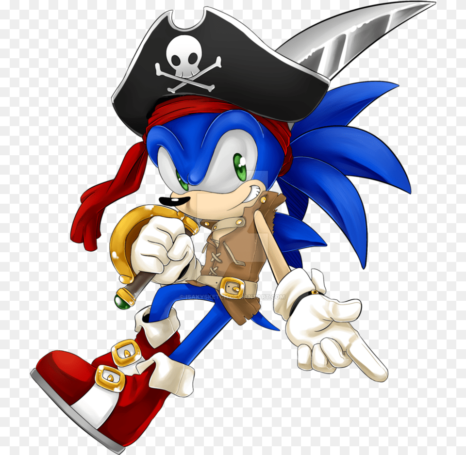 Sonic Art The Pirate My Character Sonic The Hedgehog Sonic As A Pirate, Person, Baby, Book, Comics Free Png