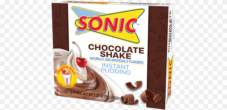 Sonic Chocolate Shake Pudding Sonic Drive In, Food, Sweets, Cream, Dessert Png Image