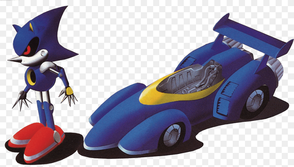 Sonic Drift 2 Metal Sonic, Machine, Wheel, Animal, Bird Free Png Download