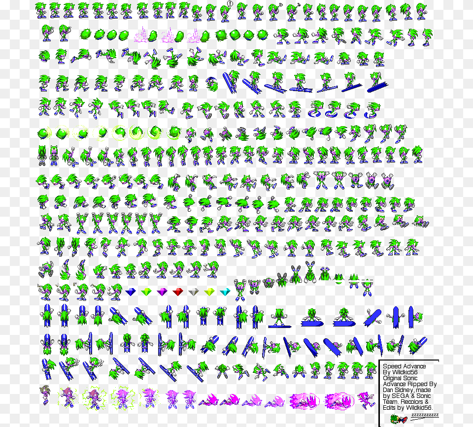 Sonic Fan Characters Sprites, Text Free Png Download