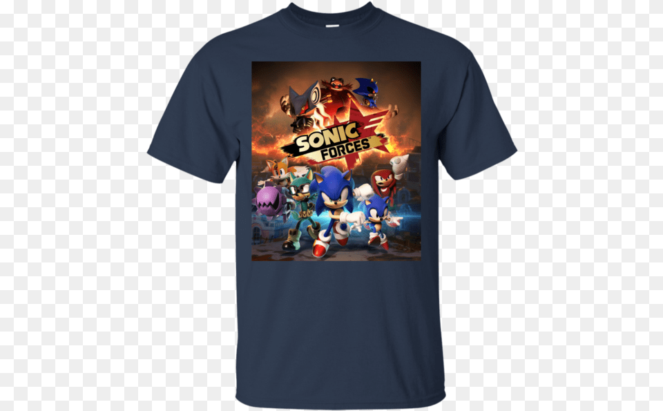Sonic Forces Logo, Clothing, T-shirt, Baby, Person Png