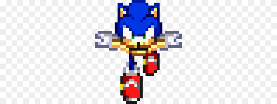 Sonic Front View Run Sprite, Blackboard Free Png Download