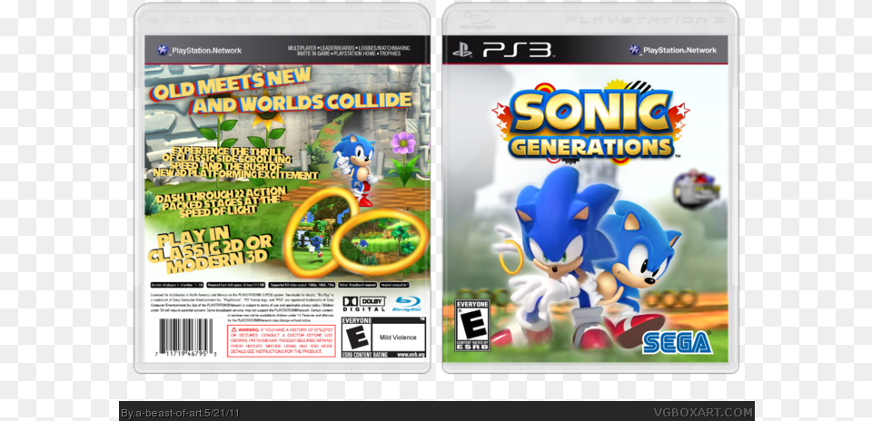 Sonic Generations Box Art Cover Sonic Generations Ps3 Box Art, Game, Super Mario Free Transparent Png