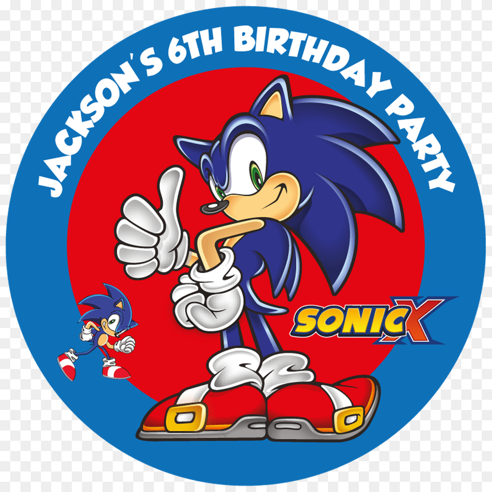 Sonic Hedgehog Party Box Stickers Partywraps, Baby, Person, Dynamite, Weapon Png Image