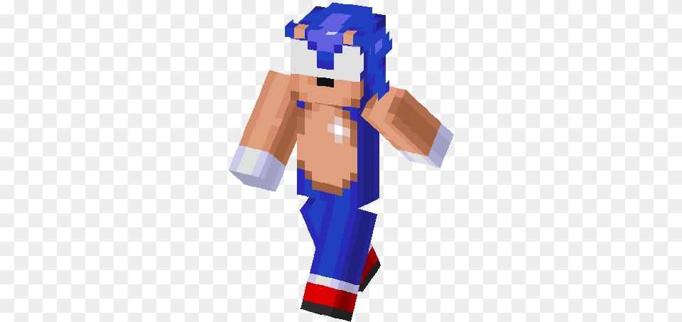 Sonic Herobrine Skin Minecraft Tnt Skin, Person, Head Free Transparent Png