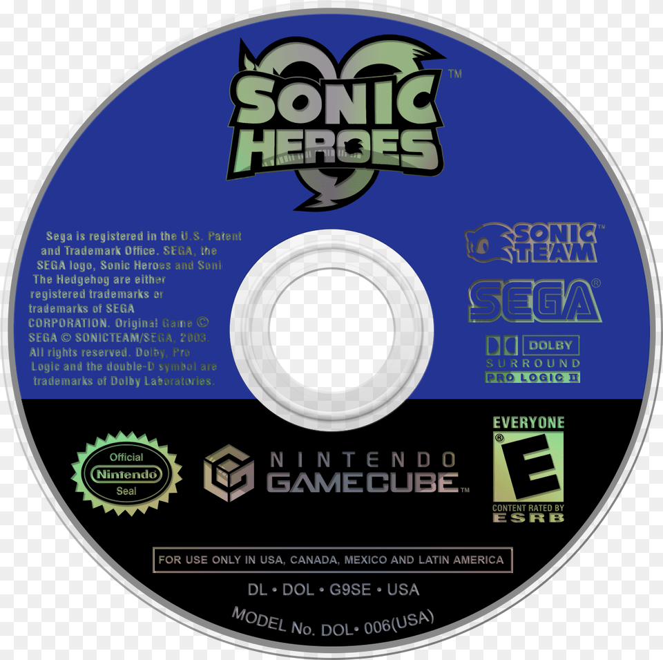 Sonic Heroes Details Launchbox Games Database Nintendo Gamecube, Disk, Dvd Free Transparent Png