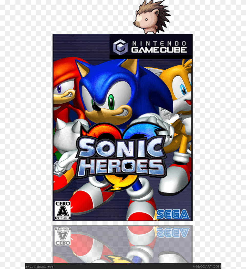 Sonic Heroes Gamecube Box Art Cover Sonic Heroes, Face, Head, Person Free Png Download