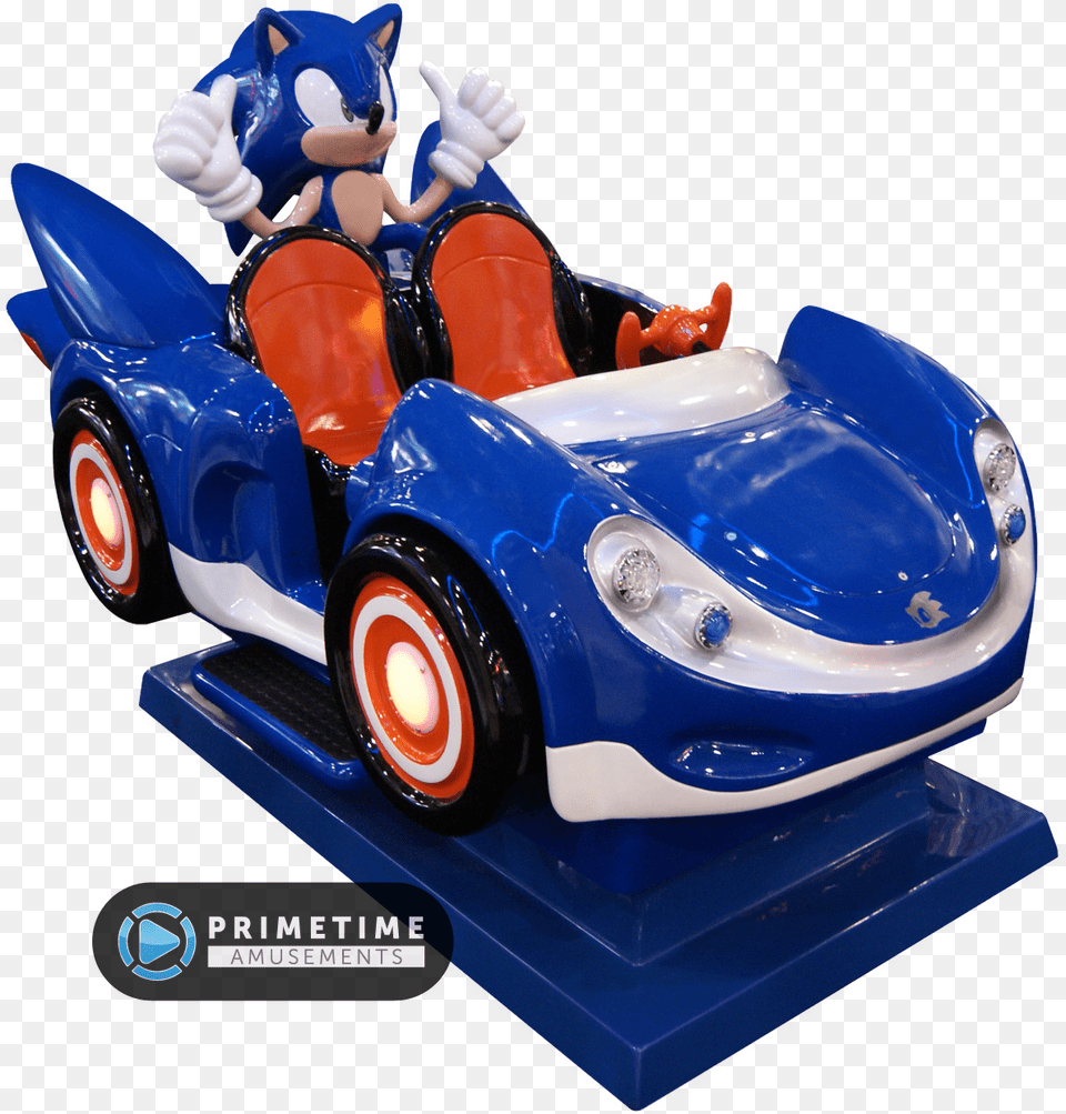 Sonic Kiddie Ride By Sega Sonic Sega All Stars Racing Arcade, Machine, Wheel, Kart, Transportation Png