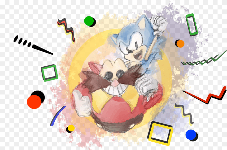 Sonic Mania Has Been Released Sonic Mania Is Out Baby Cartoon, Person, Art, Face, Head Free Png Download