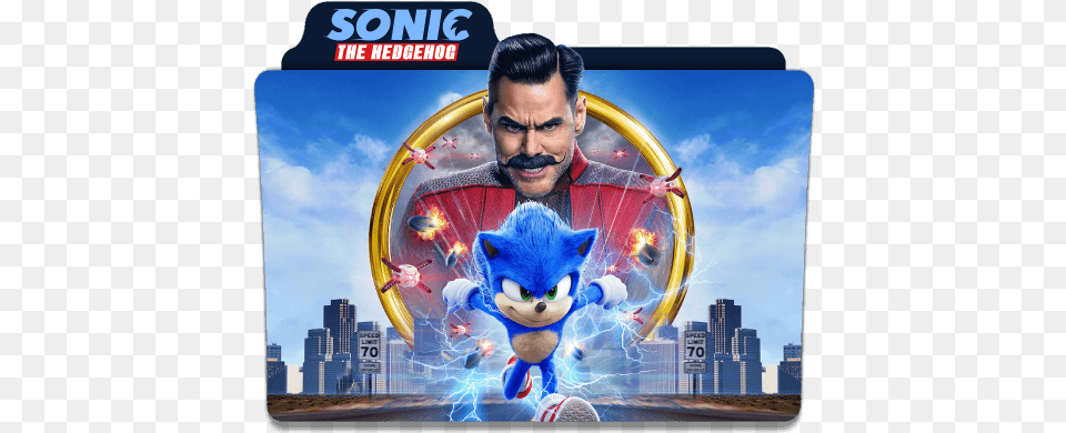 Sonic Movie Folder Icon Sonic The Hedgehog Movie, Adult, Male, Man, Person Png