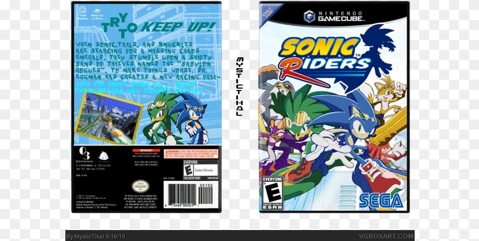 Sonic Riders Box Art Cover Sega Sonic Riders Pc Game, Book, Comics, Publication, Baby Png