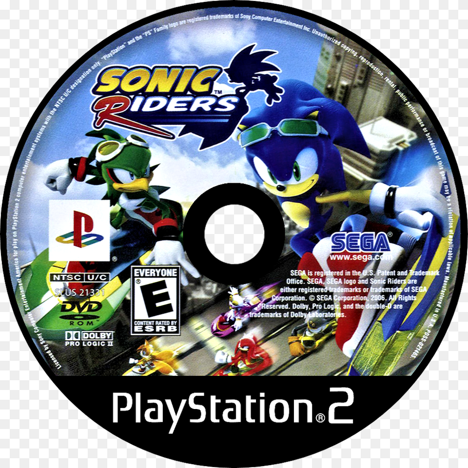 Sonic Riders Ps2 Sonic Riders Zero Gravity Cd, Disk, Dvd, Person, Toy Free Png Download