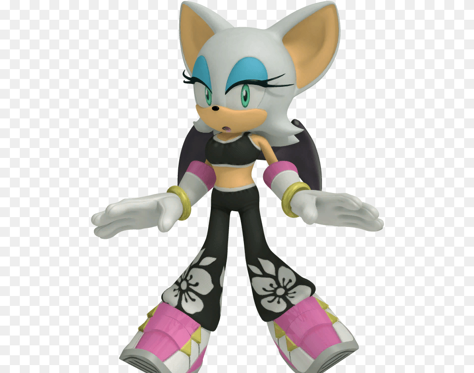 Sonic Riders Surprised Sonic Riders Rouge, Figurine, Baby, Person, Toy Free Png