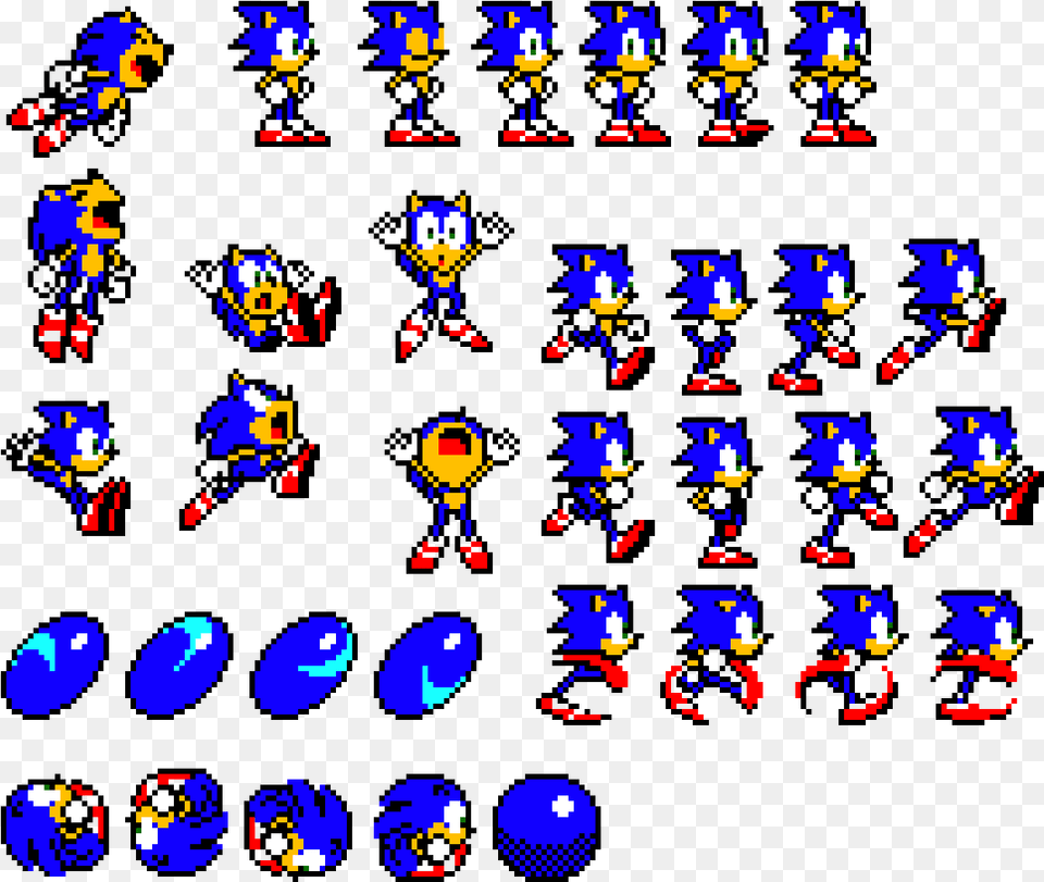 Sonic Sprite Sheet, Art Png Image