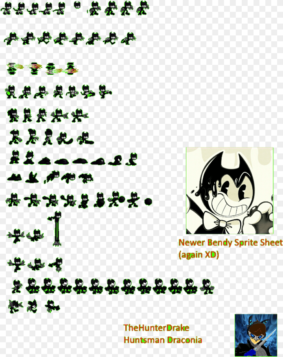 Sonic Sprite Sheet Bendy, Baby, Person, Text Png Image