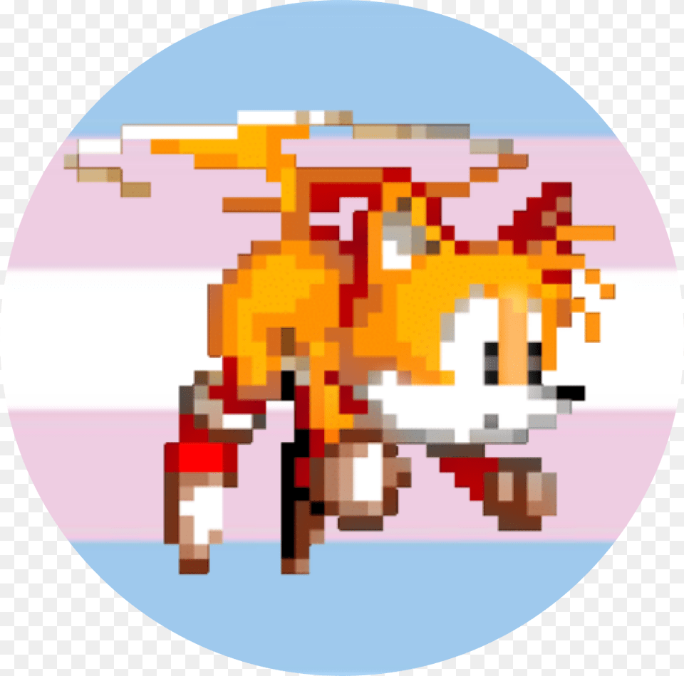 Sonic Tails Prideicon Trans Sprite Sonic Tails Butt Plug, Art, Painting, People, Person Free Png Download