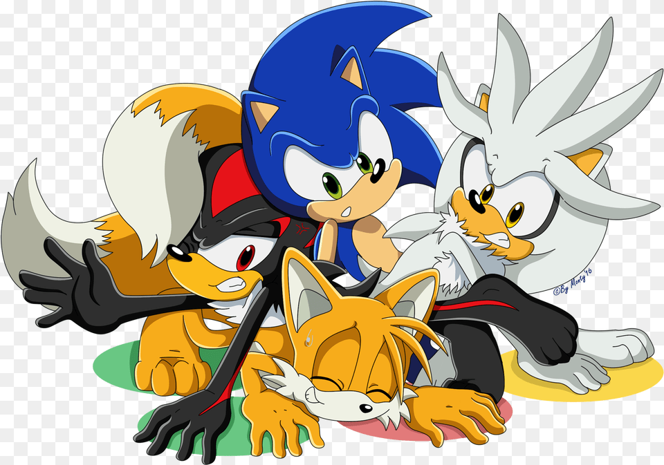 Sonic Tails Shadow Silver Twister Sonic Shadow Silver Tails, Book, Comics, Publication, Animal Free Transparent Png