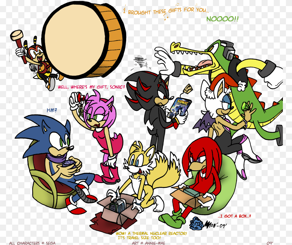 Sonic Team X Mas Digital Art, Book, Comics, Publication, Baby Free Transparent Png