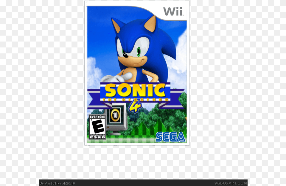 Sonic The Hedgehog 4 Box Art Cover Sonic The Hedgehog 4 Wii, Qr Code Png Image