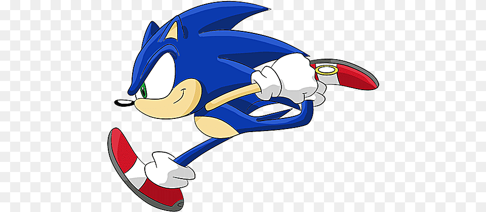 Sonic The Hedgehog Cartoon Running Free Png Download