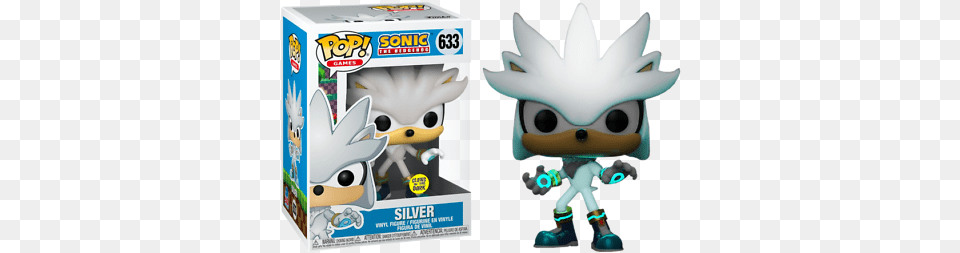 Sonic The Hedgehog Silver Glow In The Dark 30th Anniversary 633 Pop Vinyl Ebay Silver Sonic Funko Pop, Plush, Toy, Baby, Person Free Transparent Png