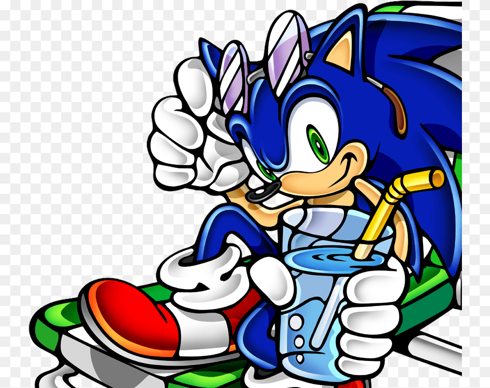 Sonic The Hedgehog Summer Clipart Sonic Adventure Sonic The Hedgehog Drinking, Art, Graphics, Book, Comics Free Transparent Png