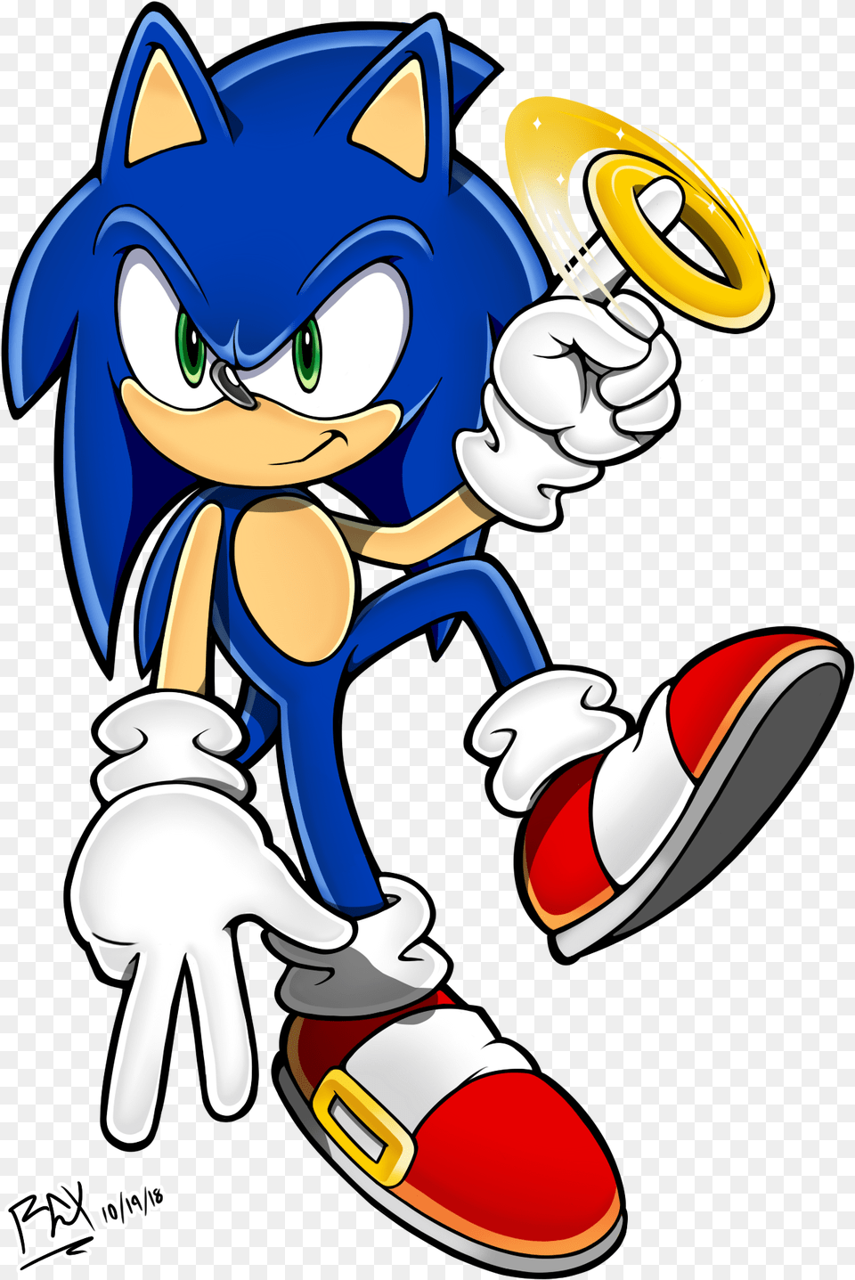 Sonic With Ring, Clothing, Footwear, Shoe Free Png Download